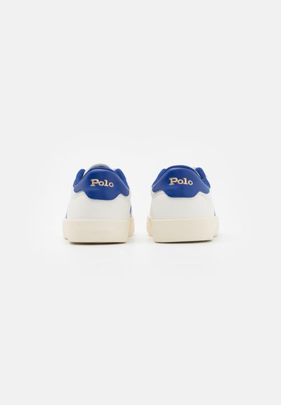 Polo Ralph Lauren COURT STRIPED - Športni copati - white/sporting royal