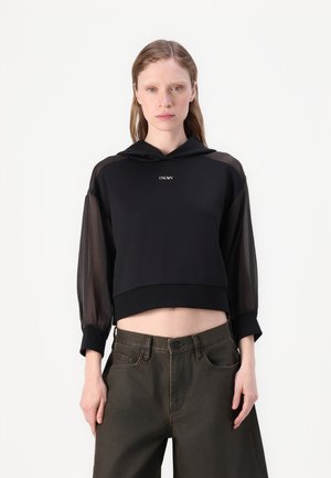 CROP LOGO - Sweater - black