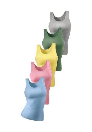 5 PACK - Unterhemd/-shirt - hellblau/rosa/gelb/grün/graumeliert