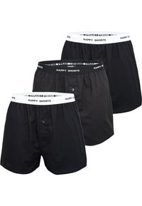 Happy Shorts - 3 PACK - Boxershort - solid black Miniatuurafbeelding 1