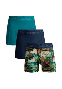 MUCHACHOMALO 3 PACK PRINT SOLID - Calzoncillos - print blue