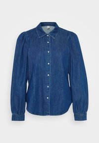 ONLBRANDI PUFF SHIRT  - Overhemdblouse - dark blue denim