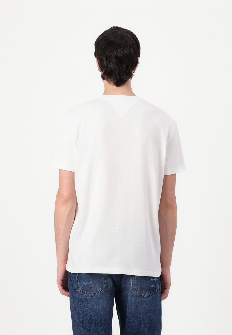 Tommy Jeans SMALL MOTIF TEE - Triko s potiskem - ecru