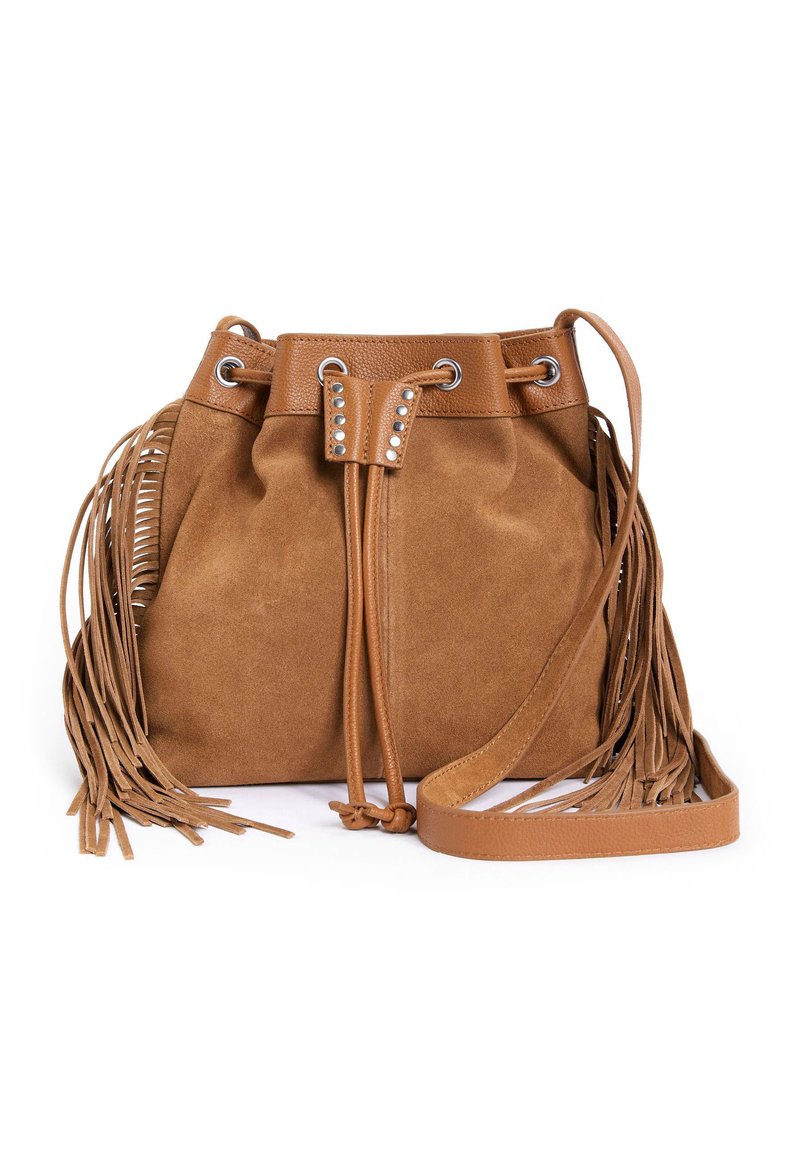 Next SUEDE FRINGE DETAIL BUCKET BAG Umhängetasche tan brown/braun