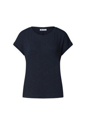 Street One, DROPPED SHOULDER SHIRT MIT RUNDHALS - T-shirt basique - shadowed navy