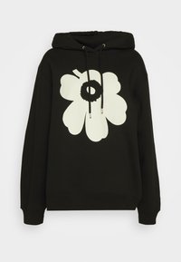 RUNOJA UNIKKO PLACEMENT HOODIE - Collegepaita - black/off-white