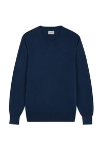 SKULL V NECK - Svetr - dark blue