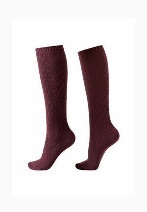 CHEVRON - Chaussettes hautes - burgundy