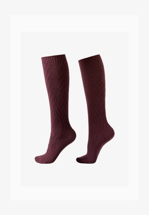 CHEVRON - Calcetines hasta la rodilla - burgundy