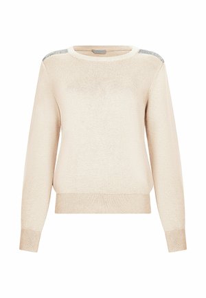 LIU JO, LIU JO JUMPER WITH BEADS - Trui - beige