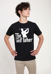 Henry Tiger DUKE SONS THE GOLF FATHER - T-shirt med print - black