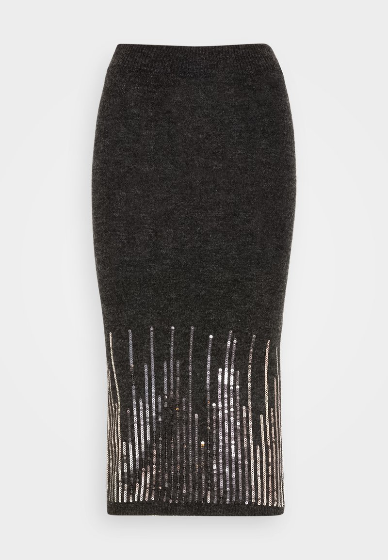 Pieces Kokerrok donkergrijs