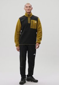 The North Face M YUMIORI 1/4 ZIP - Pulover iz flisa - black/moss green