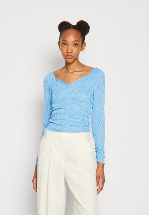 YAS YASBELANA BODYSTOCKING - Μπλούζα με μακριά μανίκια - bonnie blue