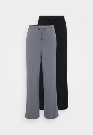 2 PACK  - Pantaloni de pijama - black/grey