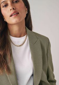 THE SET DOUBLE BREASTED PUPPYTOOTH REGULAR FIT  - Abrigo corto - brown