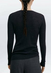 Mango Chaqueta de punto - mottled black
