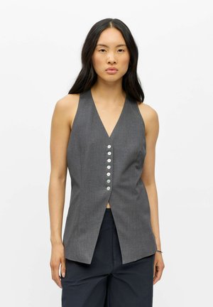 Object WAISTCOAT BUTTON FRONT - Veste sans manches - dark grey melange