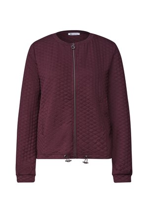Street One, JACKET WITH A CREW NECK AND TEXTURED FABRIC - Veste légère - rustic rouge