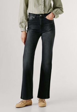 HW WILLA INSERT CROP - Jean flare - denim