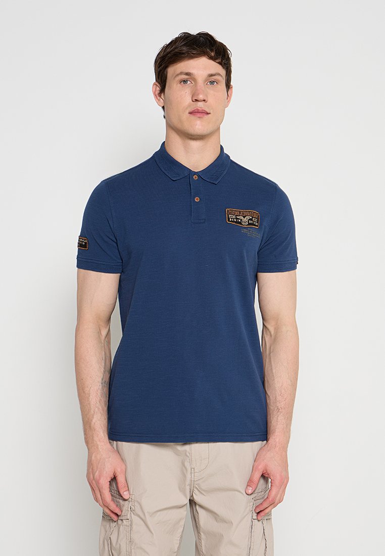Petrol Industries Poloshirt zwart denim/blackdenim