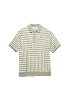 Marks & Spencer, STRIPED KNITTED POLO - Polo - pistachio