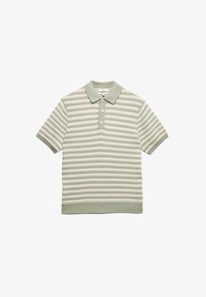 Marks & Spencer, STRIPED KNITTED POLO - Polo shirt - pistachio
