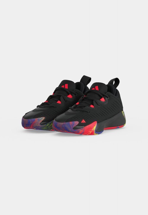 adidas INITIATION UNISEX - Basketball shoes - core black/lucid red/solar purple — photo 3