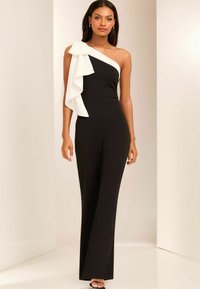 Lipsy ONE SHOULDER - Kombinezon - black and white