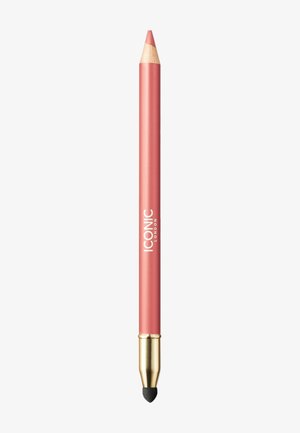 Lepenn med en rosa kropp og en beige spiss. Har en svart blandesvamp i bunnen og "ICONIC LONDON"-tekst i hvitt.
