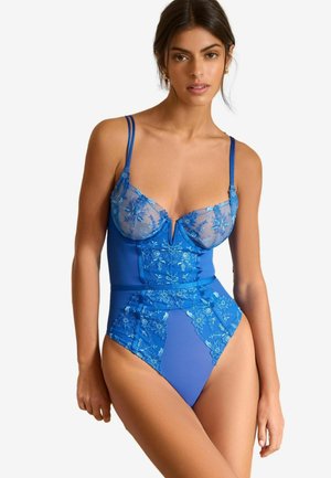 WIRED FLORAL EMBRODIERY - Body - blue