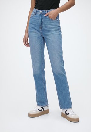 Pieces PCGRACE HW MOM ANK JEANS BC - Jean Mom - medium blue denim