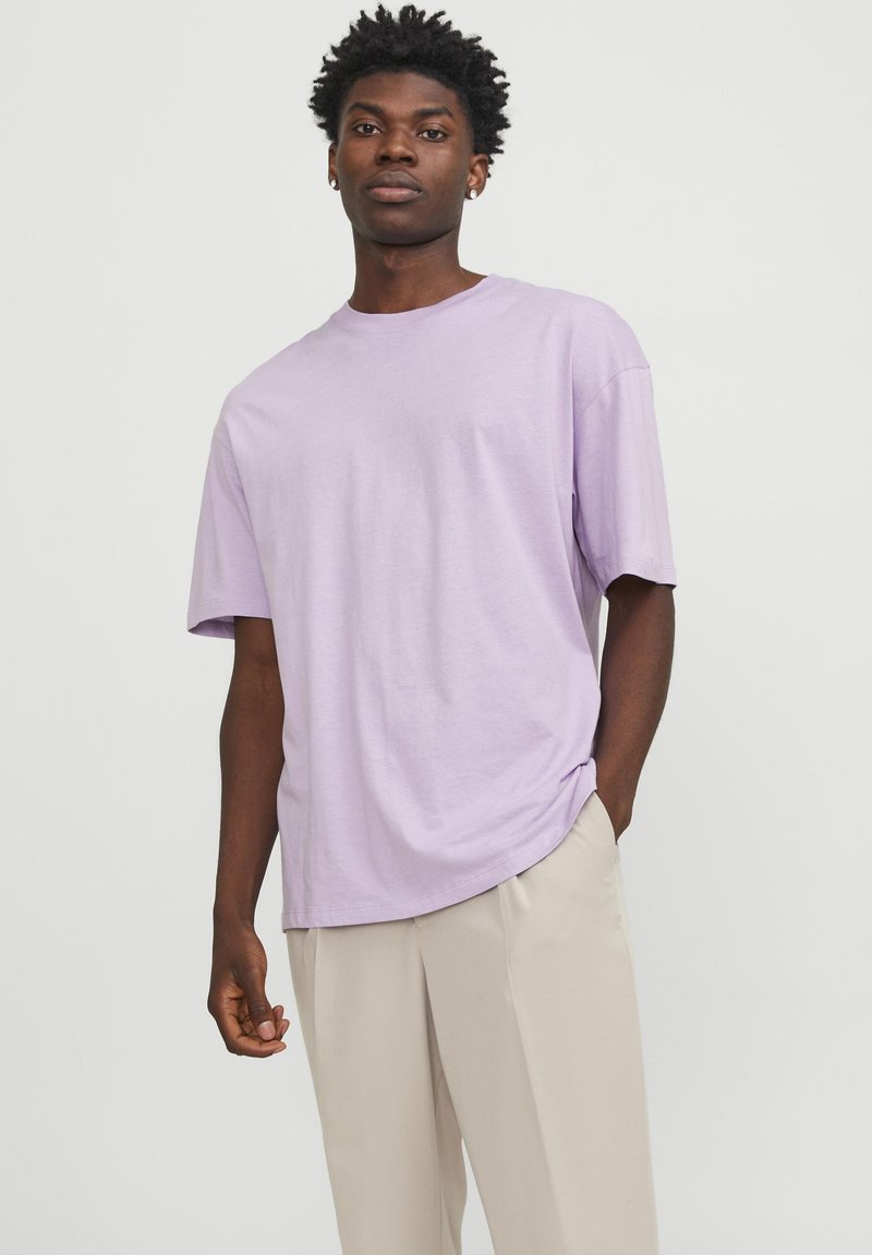 Jack & Jones JJEBRADLEY TEE O NECK - Jednoduché tričko - purple rose