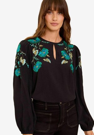 Love & Roses REGULAR FIT - EMBROIDERED LONG SLEEVE  - Bluse - black