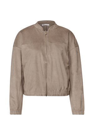 Street One, VELOURS BLOUSON MIT RUNDHALS UND ZIPPER - Blouson Bomber - sanded amber