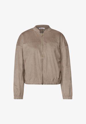 Street One, VELOURS BLOUSON MIT RUNDHALS UND ZIPPER - Blouson Bomber - sanded amber