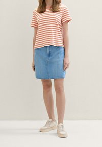 TOM TAILOR DENIM Falda acampanada - light-blue denim