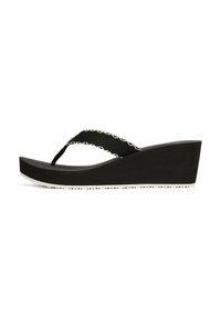 MONOGRAM WEDGE FLIP-FLOPS - Zehentrenner - black