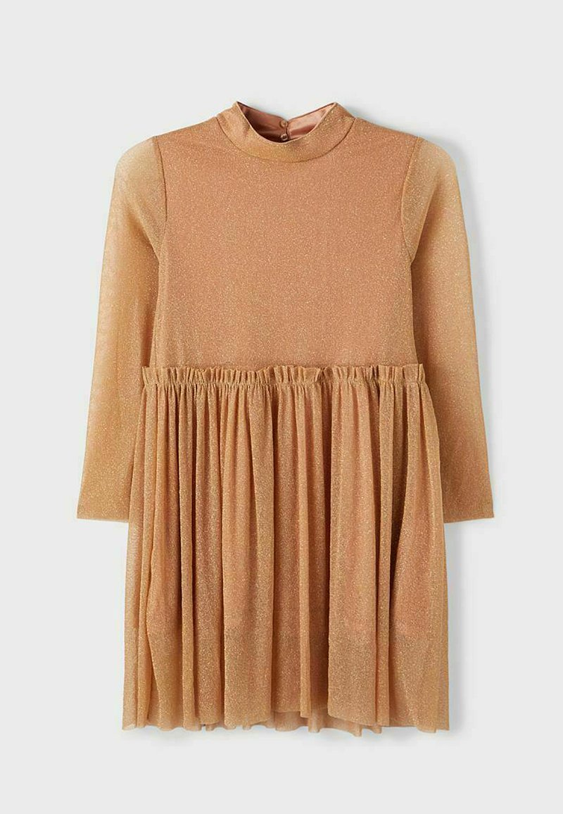 Kinder Freizeitkleider | Name it GLITZER Jerseykleid café au lait/hellbraun - BX51734 Kinder Freizeitkleider | Name it GLITZER Jerseykleid café au lait/hellbraun - BX51734