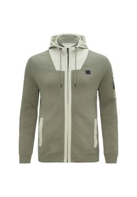 s.Oliver MIT ÄRMELTASCHE - Cardigan - olivgrün