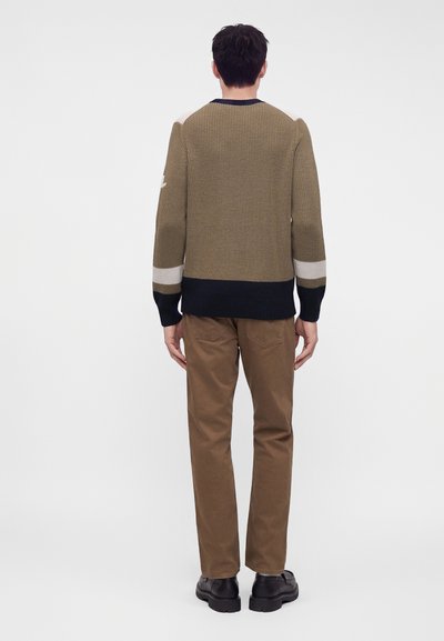 J.LINDEBERG STAN COLOUR BLOCK CREW - Πουλόβερ - brindle