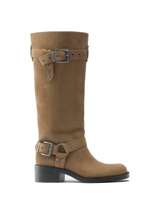 FLAT  - Plateaustøvler - sand