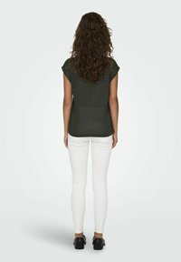 ONLY ONLSILVERY V NECK NOOS - Camiseta básica - rosin