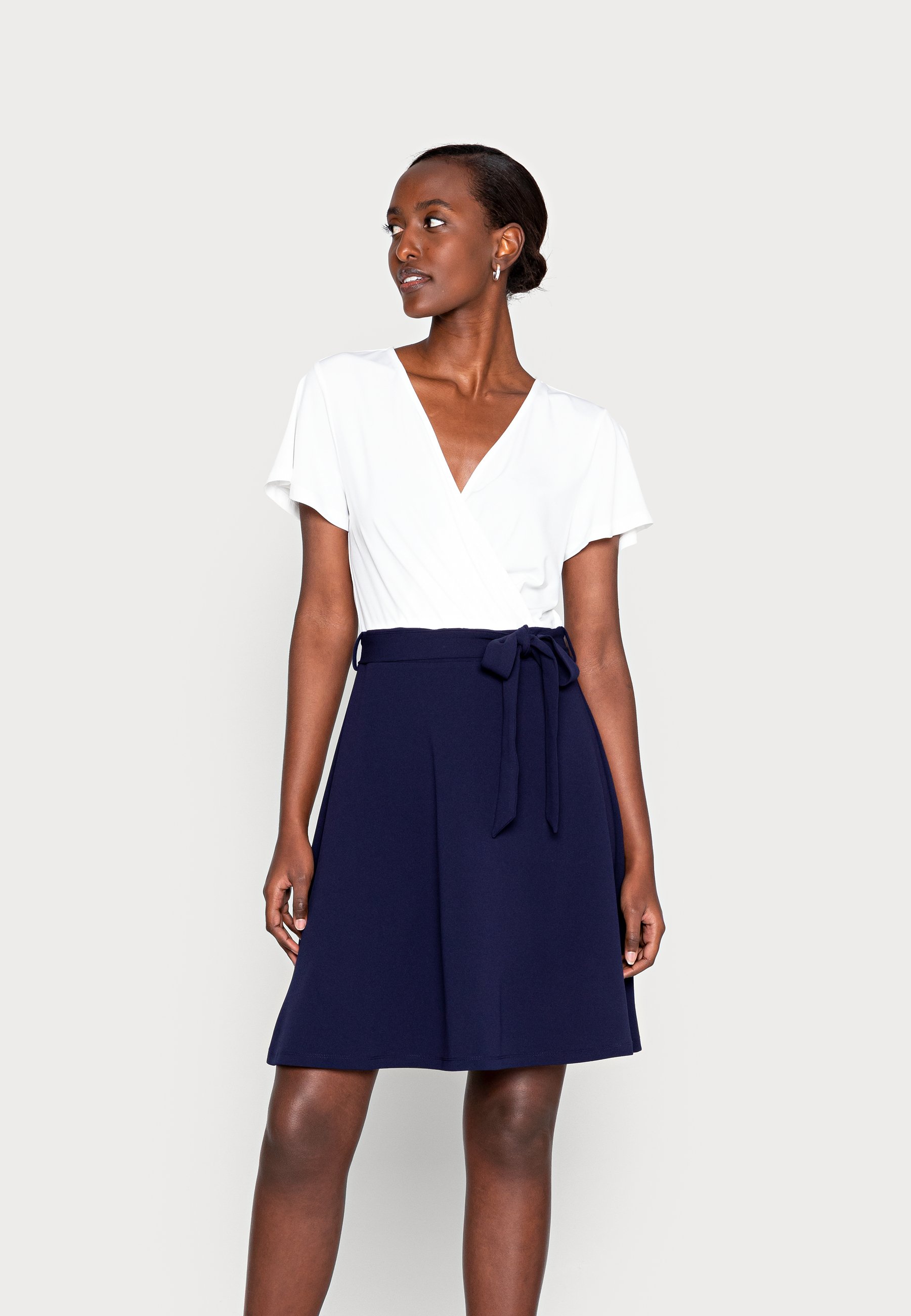 Anna Field Freizeitkleid - white/dark blue/weiß - Zalando.de