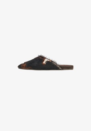 BIMBA Y LOLA, MULE PIEL PELO PRINT VACA - Mules - marron