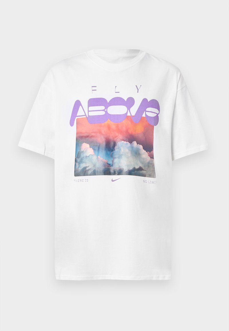 Above Prin Nike Sportswear TEE FLY ABOVE - Print T-shirt - white - Zalando.co.uk