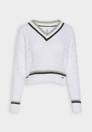 Stickad tröja - off-white