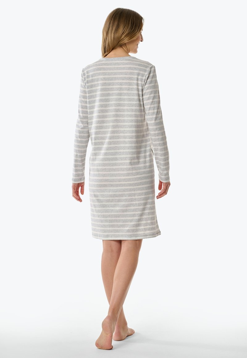 Chemise De Nuit Nuisette Gris Anthracite Brodée Lapin - Taille 4 Ans - Sans Manches - Marque NKY