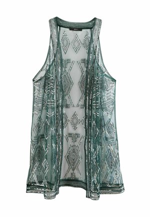 Next SEQUIN COVER-UP - Strukirani kaput - khaki green