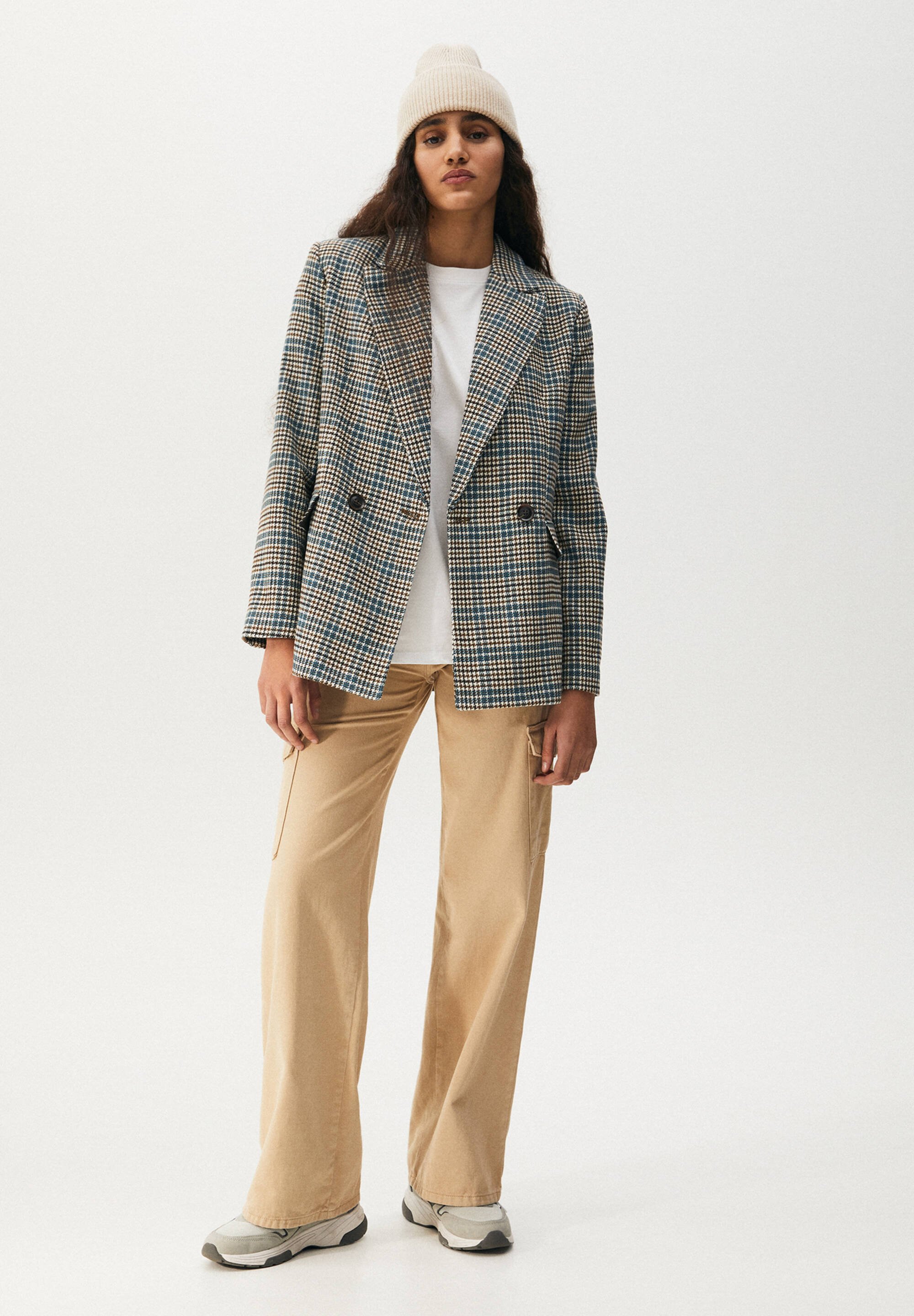 pull and bear checked jacket